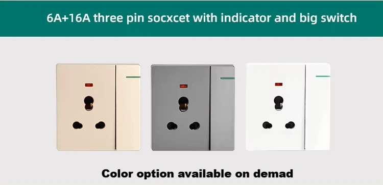 Luxury White Wall Socket 6A &amp; 16A Combined Switched Outlet with Status Indicator &amp; Oversized Rocker – Sonoff for High-End Interiors (Hotels/Villas)