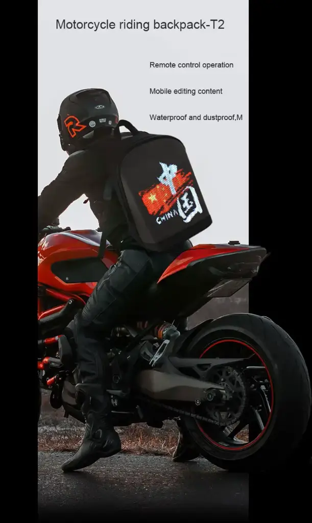 [5555] Smart BackpackCycling Backpack, Bluetooth Display Cycling Backpack, Electronic Advertising Promotional Bag