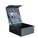 Video Gift Box (Black)7-Inch IPS Screen  – Auto-Play LCD Display, Magnetic Lid Design, Personalized Digital Greeting Card Box, Rechargeable High-Tech Gift Packaging for Birthday, Anniversary, Wedding & Special Occasions