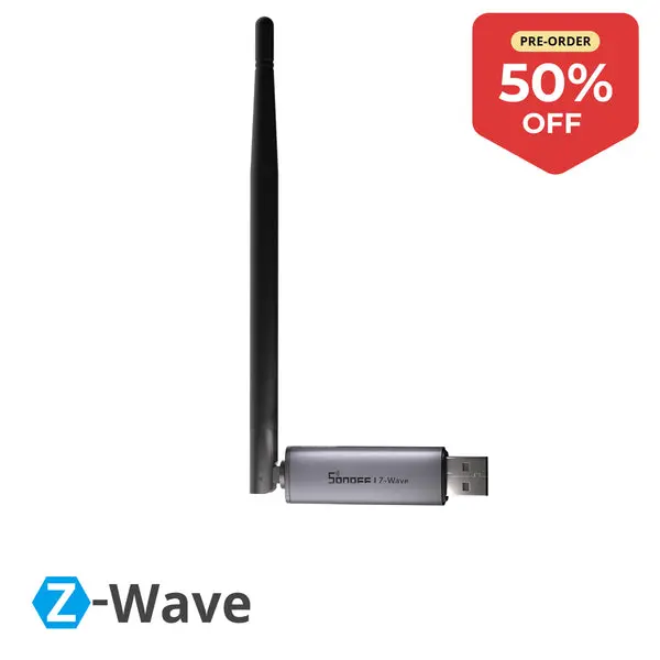 [6979033600157] SONOFF Dongle-PZG23 Z-Wave 800 Series USB Dongle with External Antenna Z-Wave Long Range Anti-Interference Supports S2 Security