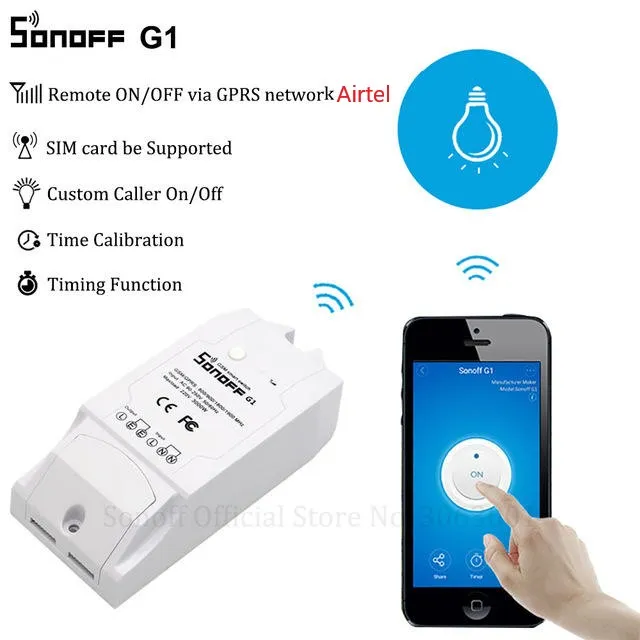 [IM170424003] Sonoff G1 GPRS GSM Remote Power Smart WiFi Switch Support SIM