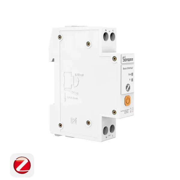SONOFF Basic DIN Rail (BASIC-ZB1GSP) Zigbee Smart Switch for DIN Rail, Zigbee 3.0 Smart Home Controller with Energy Monitoring, 32A Electrical Panel Switch, Works with Home Assistant Alexa SmartThings