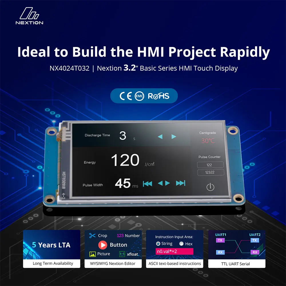 NX4024T032 – Nextion 3.2” inch Basic Series HMI Touch Display