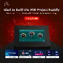Nextion Intelligent series 4.3” NX4827P043-011R-Y (IPS Display) resistive HMI touchscreen with enclosure 
