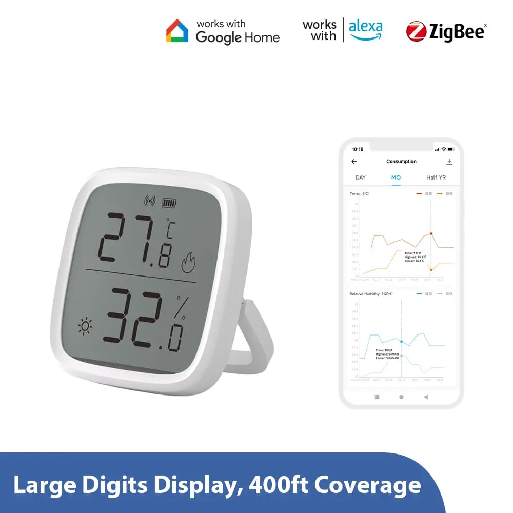 SONOFF SNZB-02D LCD Smart Temperature Humidity Sensor APP Control Real-time Monitoring Work with ZB Bridge-P/ ZB Dongle/ NS Panel