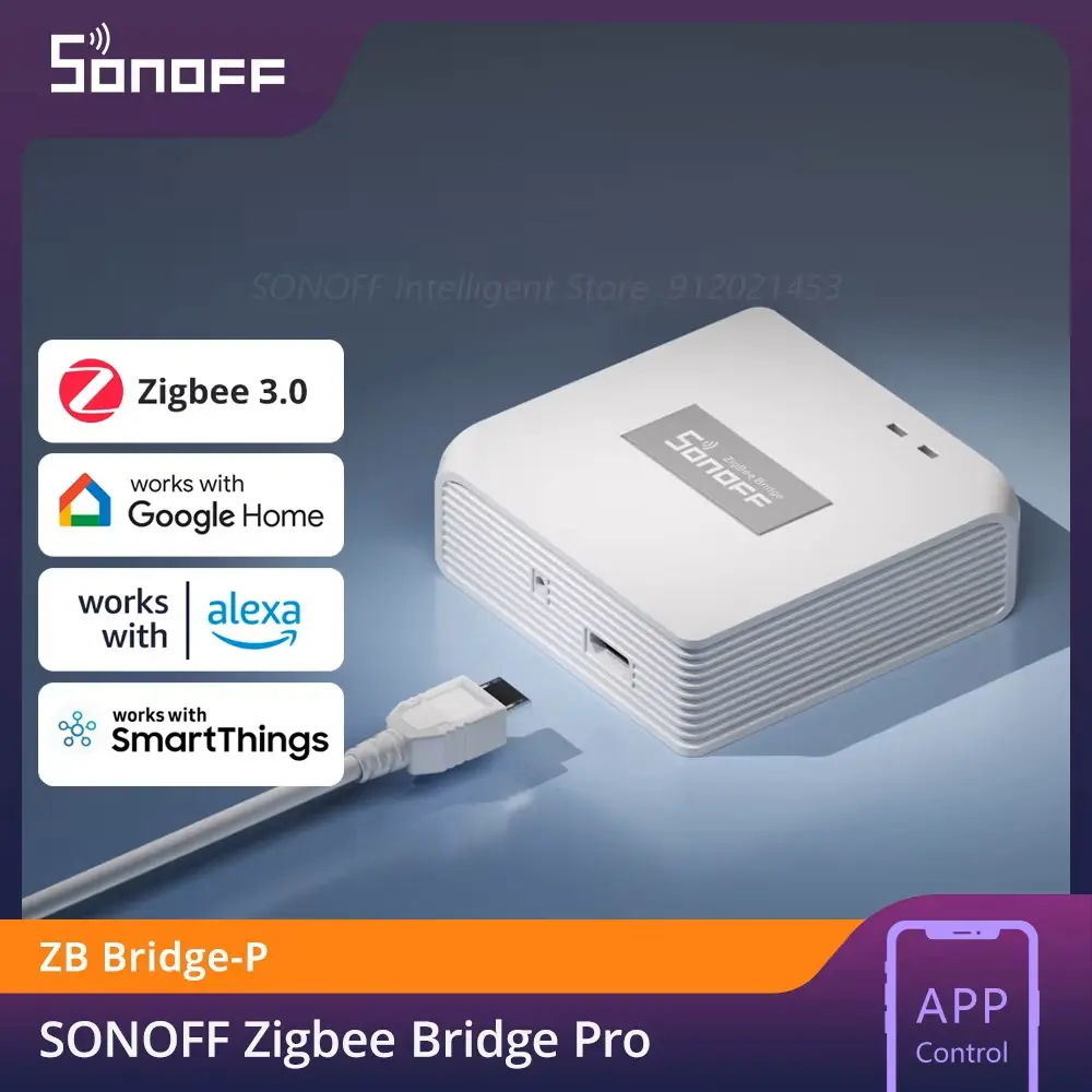 [6920075777123] SONOFF Zigbee Bridge Pro Smart Home Zigbe 3.0 Bridge-P Remote Control ZigBe Wi-Fi Devices On APP Works With Alexa Hey Google|Zigbee Hub|Zigbee Gateway