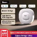 SONOFF ZB Bridge-U Zigbee Bridge Ultra Smart Matter Gateway Zigbee 3.0 Multi-Mode Support 256 devices Work with Alexa Apple Home|Zigbee Hub