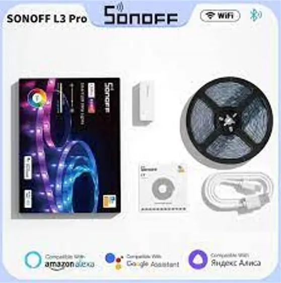 SONOFF L3 Pro RGBIC Smart LED Strip Lights-5M/16.4Ft with IP54 Protected Rating