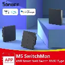 SONOFF M5-3C-86 Switch Man Smart Wall Switch Push Button Switch 3 Gang Switch Work With Alexa Google Home and other