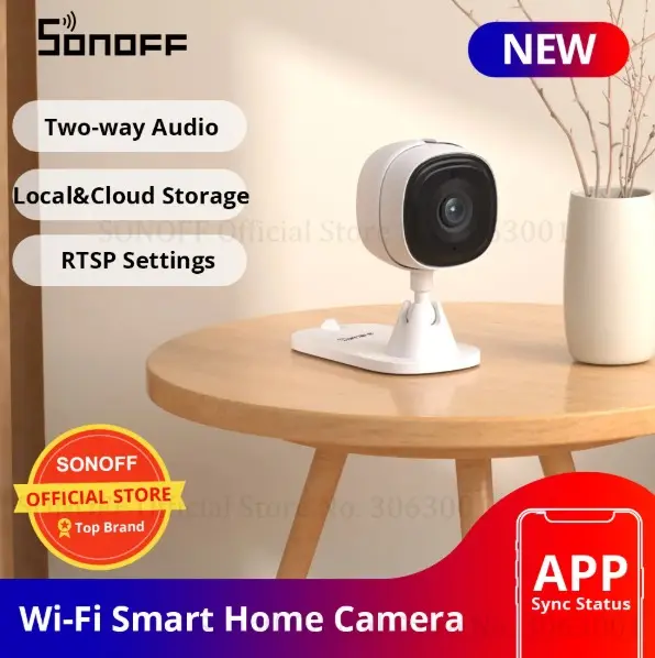SONOFF Smart Indoor Security Camera 1080P HD WiFi Camera IR Night Vision Motion Detection Two Way Audio Remote Monitor