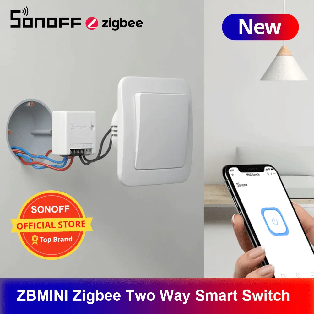 [6920075776133] SONOFF ZBMINI Zigbee Two Way Smart Switch Turn traditional switch to Smart WiFi Switch With Timer Internet Work With AMAZON Alexa,google Home ,Nest