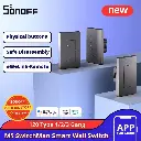 SONOFF M5 SwitchMan Smart Wall Switch 120 Push Button Switch 3 Gang Switch Work With Alexa Google Home and other|M5-3C-120