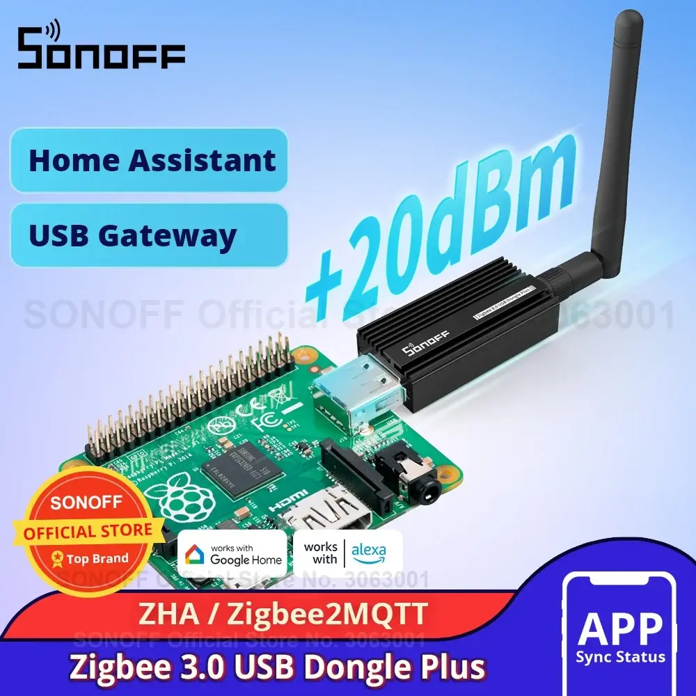SONOFF Dongle-E Zigbee3.0 USB ZB USB Interface Capture With Antenna Gateway Analyzer Base On TI CC2652P + CP2102N