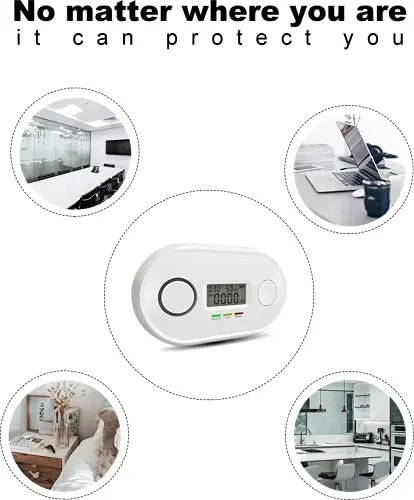 [890100833001] WiFi AJ-833 monoxide Detector CE EN50291 Certified Wifi Carbon Monoxide Alarm for Carbon Monoxide Replaceable Battery Operated with LCD Household Fire Alarm