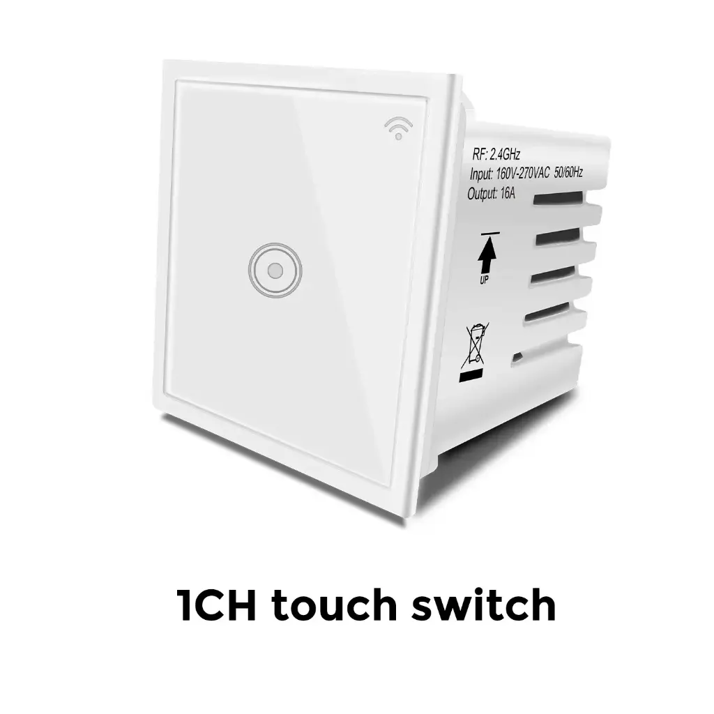 Smart Wifi White wall touch Retrofit for Anchor Roma Modular 1 Gang Switch WF510-16AW  works with Alexa ,Google