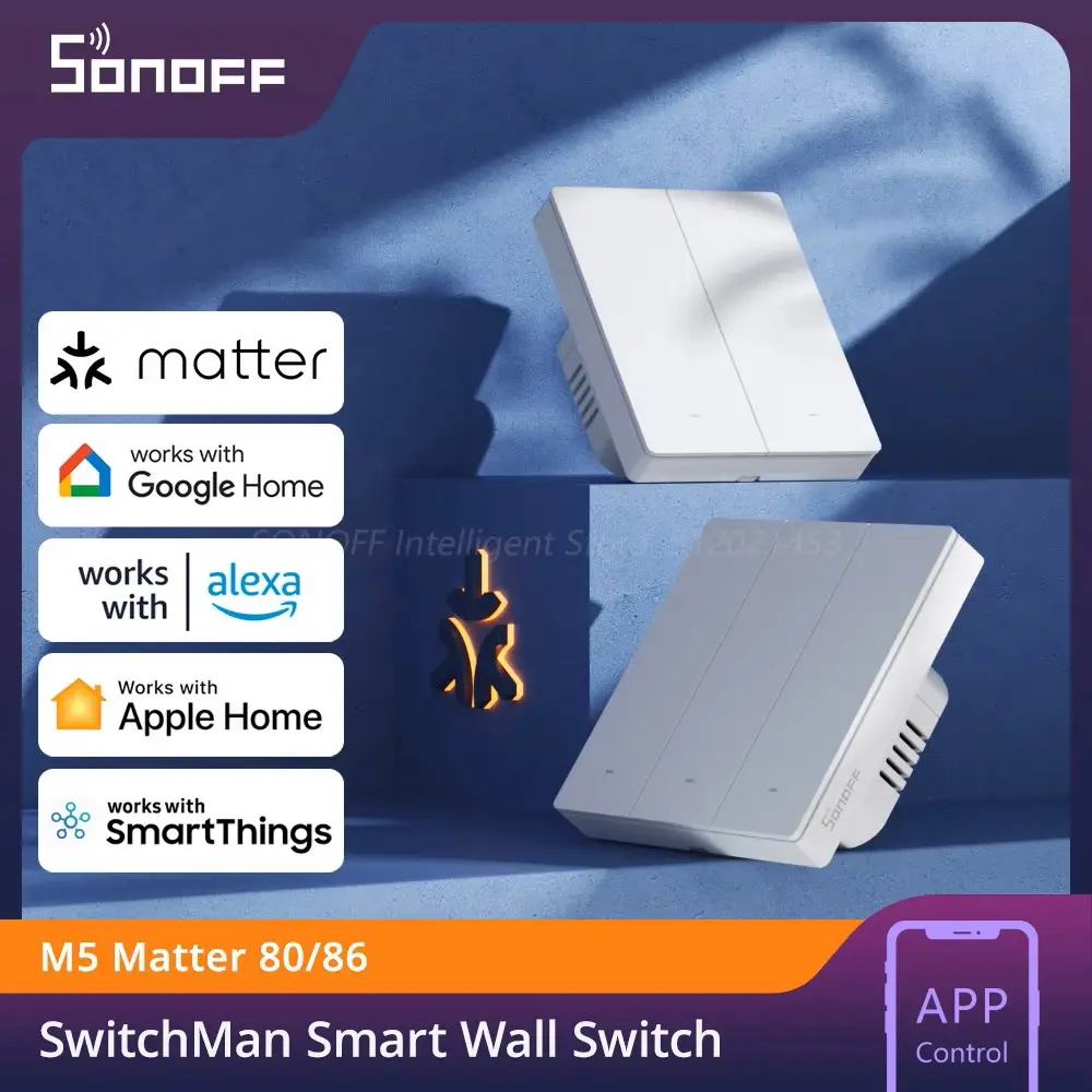 [6920075777833] SONOFF M5-1C-80W Switch Man Smart Wall Switch-M5 Matter