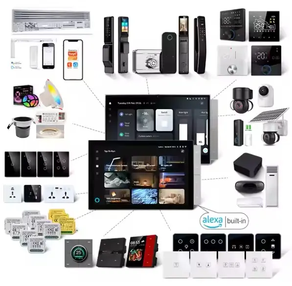 Multi-function Smart Home Control Touch Screen In-wall Central Control Switch Panel With Zigbee Hub Gateway 10 Inch