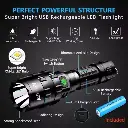 Portable Tactical Camping Usb Rechargeable New Rescue Torch Flashlight Type-C Led Lampe Torche Flashlight