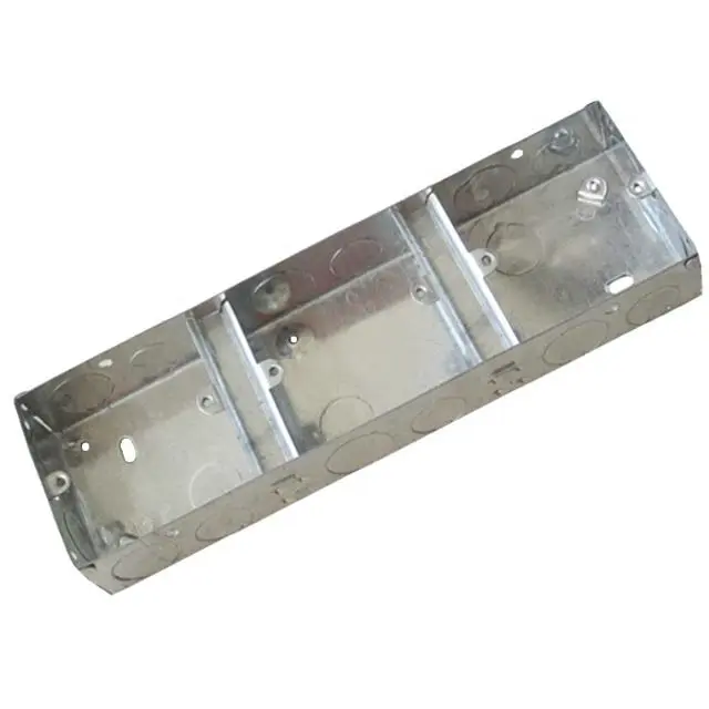 3 Gang Junction Box With Free Knockouts Metal Box for Cable Protect