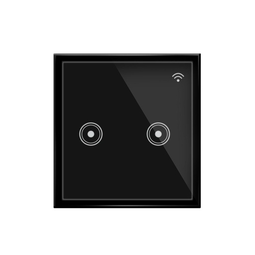 [WF520B] Smart Wifi Black wall touch Retrofit for Anchor Roma Modular with Smart Home edge 2 Gang works with Alexa ,Google