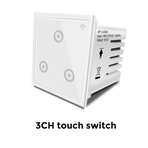 [WF530W10A] Smart Wifi White wall touch Retrofit for Anchor Roma Modular switch with Smart Home edge 3Gang works with Alexa,Google