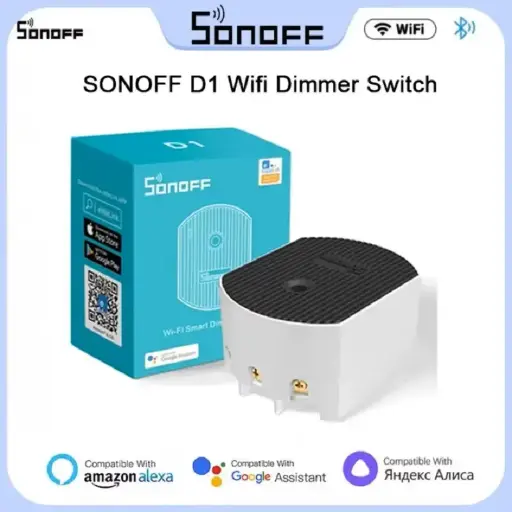 [6920075779929] SONOFF D1-with battery (Remote controller included)WiFi Smart Dimmable Dimmer Module, Adjust Light Brightness for Various Occasions, APP/Voice/RM433 RF Remote Control, Compatible with Alexa & Google Home