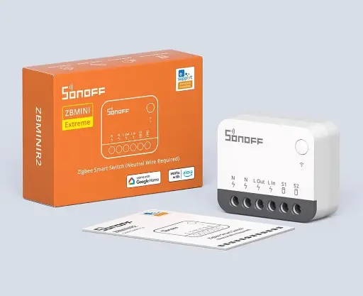 [6920075743142] SONOFF ZBMINIR2 Zigbe Smart External Switch Control Timer Function Compact Size Requires Neutral Wire Voice Control Works with Alexa Google Home