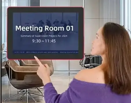 [SMRCP-1056T] Meeting Room Display 10" Advertising Digital Signage Monitor Type Stretched Display Screen Wall Mount Booking System Meeting Room Tablet SMRCP-1056T