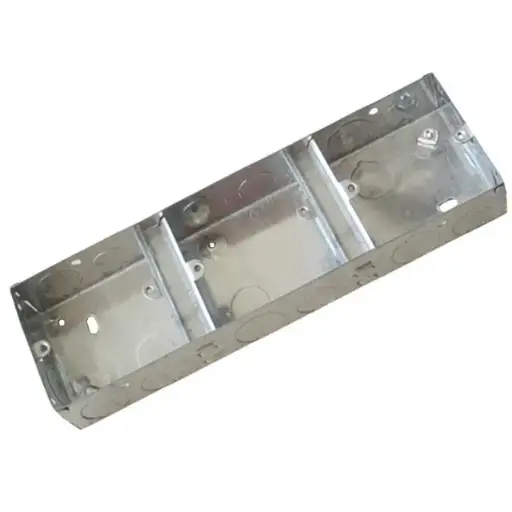 [MM1103] 3 Gang Junction Box With Free Knockouts Metal Box for Cable Protect