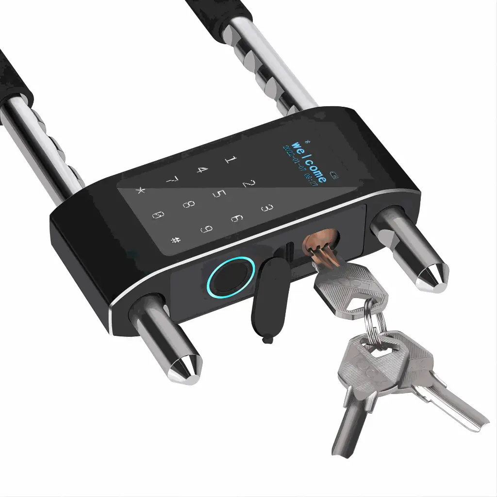 Smart U-Shaped Electronic Fingerprint Lock Waterproof for Glass Door ...