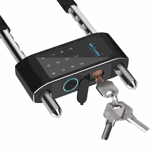 Smart U-Shaped Electronic Fingerprint Lock Waterproof for Glass Door Convenient Smart Home Access