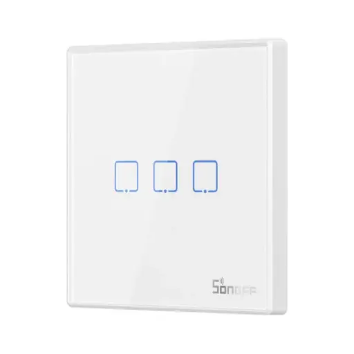 [M0802030011] SONOFF T2EU3C-RF – Wall Panel Sticky 433MHz Wireless RF Remote 3 Gang