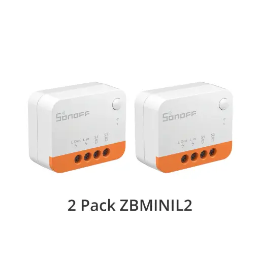 [6920075778786] SONOFF ZBMINIL2 (2-PACK) Extreme ZigBee Mini Smart Switch No Neutral Wire Required Two Way Control via EWeLink Google Alexa