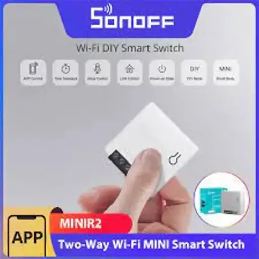 [6920075776195] SONOFF MINIR2 – Two Way Wi-Fi Wireless Smart DIY Switch Turn traditional switch to Smart WiFi Switch With Timer Internet Work With AMAZON Alexa,google Home ,Nest