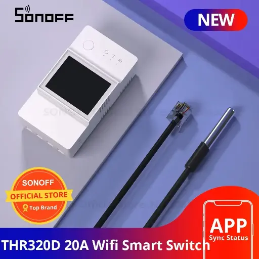[6920075777543] SONOFF THR320D Elite Smart Temperature and Humidity Monitoring Switch for gardening