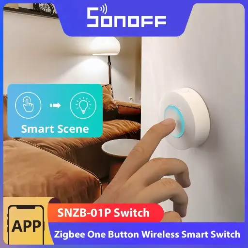 [6920075740615] SONOFF SNZB-01P Zigbee3.0 Wireless Smart Switch Custom Button Action Two-way Control Smart Scene Control With Alexa Google Home