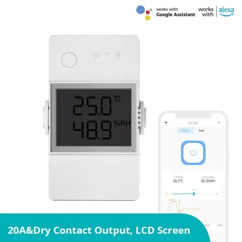 [6920075777529] SONOFF THR316D Elite Smart Temperature and Humidity Monitoring Switch for gardening